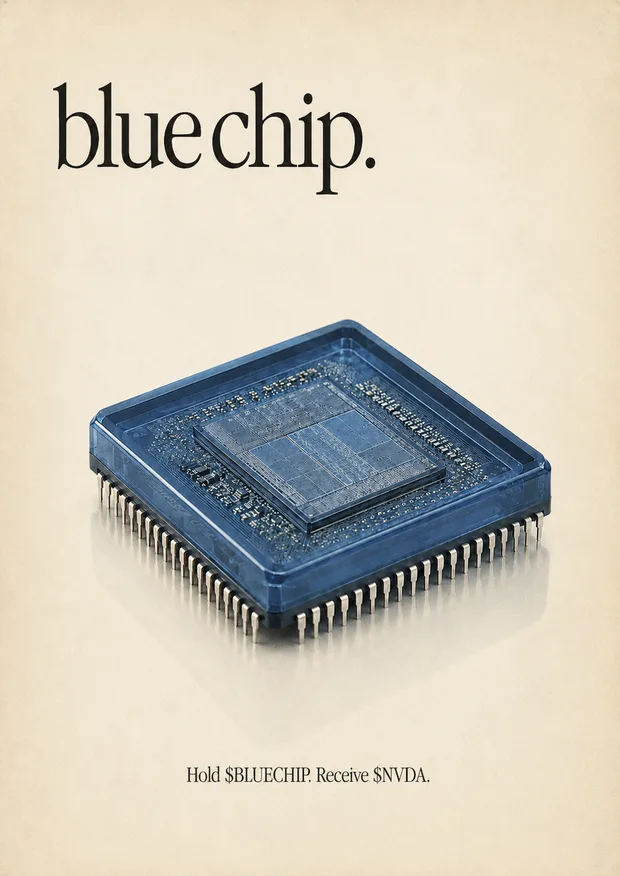 Print ad. blue chip.